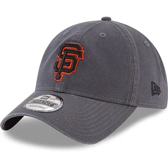 Verstellbare graue Kappe mit gebogenem Schirm 9TWENTY Core Classic der San Francisco Giants MLB von New Era