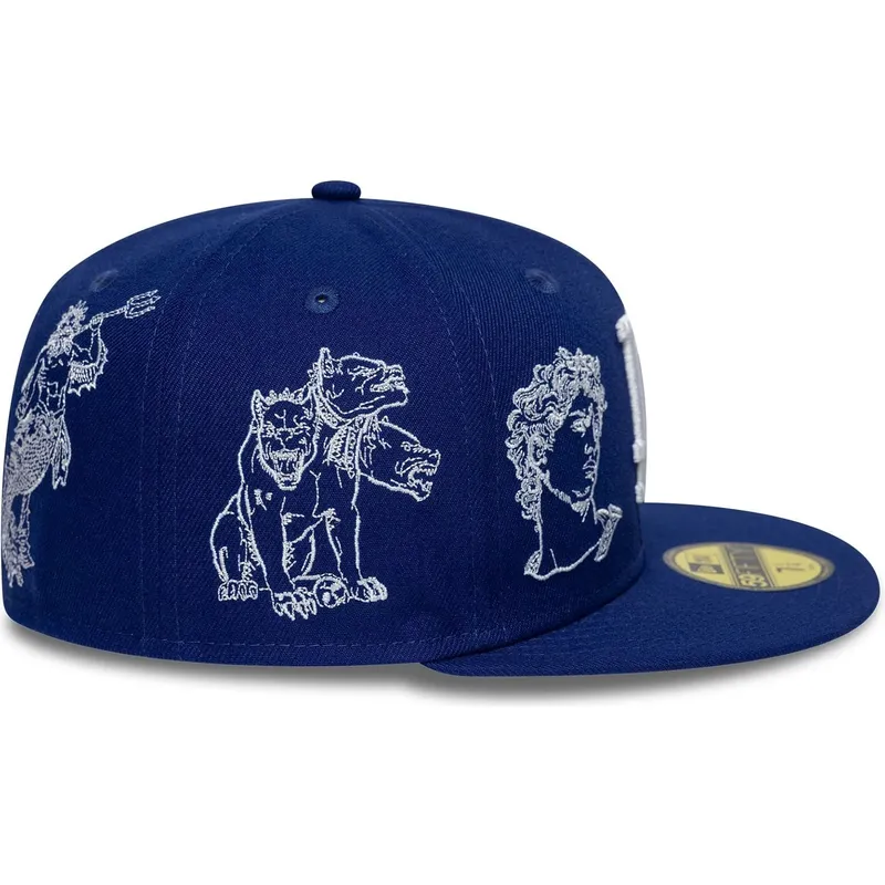 flache-blaue-angepasste-59fifty-mythical-kappe-der-los-angeles-dodgers-mlb-von-new-era