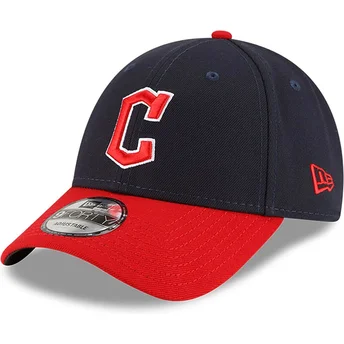Verstellbare 9FORTY The League Kappe in Marineblau und Rot der Cleveland Guardians MLB von New Era