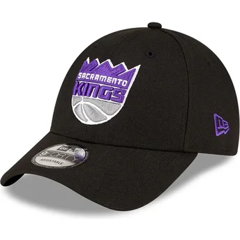 Schwarze verstellbare 9FORTY Kappe The League der Sacramento Kings NBA von New Era