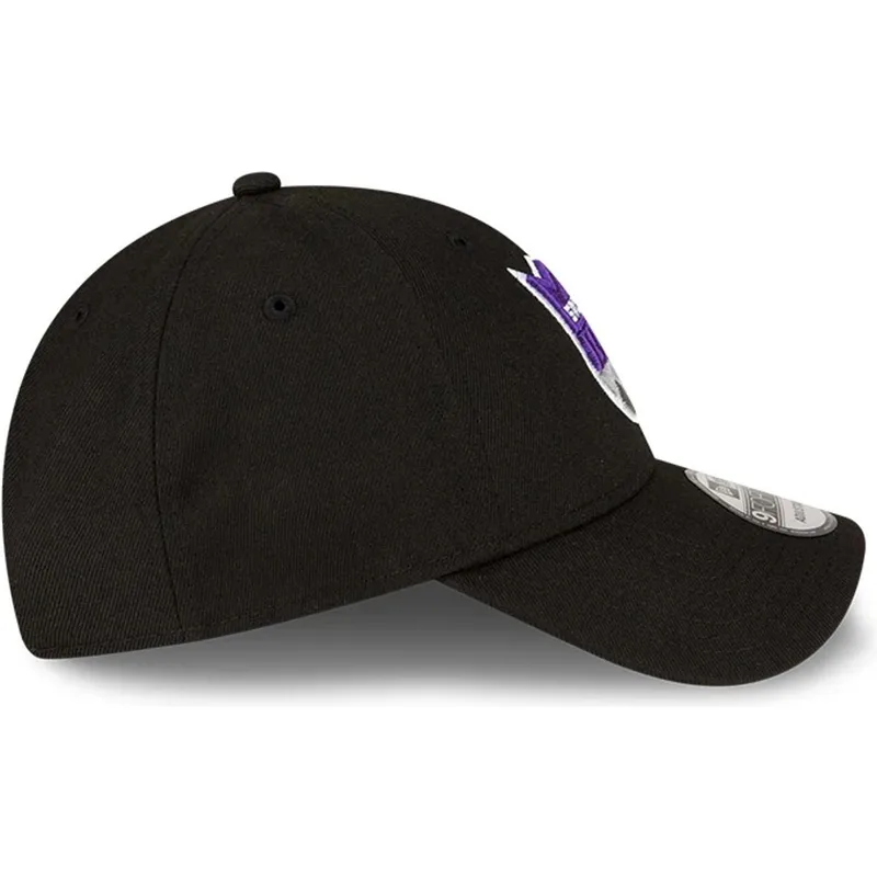 schwarze-verstellbare-gebogene-kappe-9forty-the-league-der-sacramento-kings-nba-von-new-era