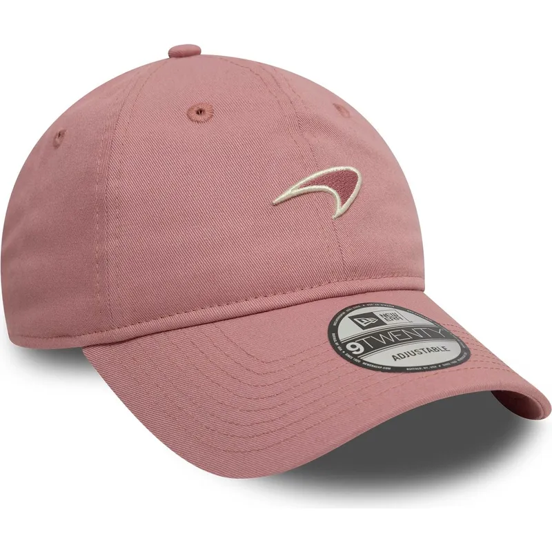 rosa-verstellbare-curved-cap-mit-rosa-logo-9twenty-seasonal-von-mclaren-racing-formula-1-von-new-era