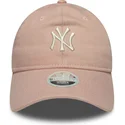 siltovka-zaoblena-ruzova-nastavitelny-9twenty-dye-denim-new-york-yankees-mlb-new-era