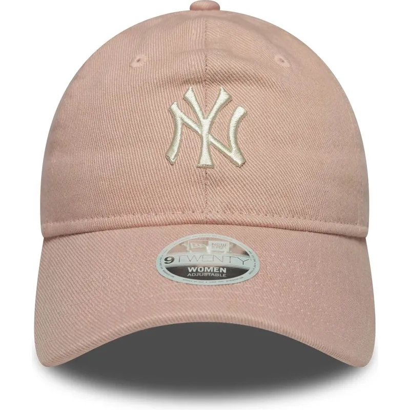 siltovka-zaoblena-ruzova-nastavitelny-9twenty-dye-denim-new-york-yankees-mlb-new-era