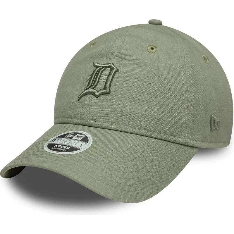 siltovka-zaoblena-zelena-nastavitelny-9twenty-linen-detroit-tigers-mlb-new-era