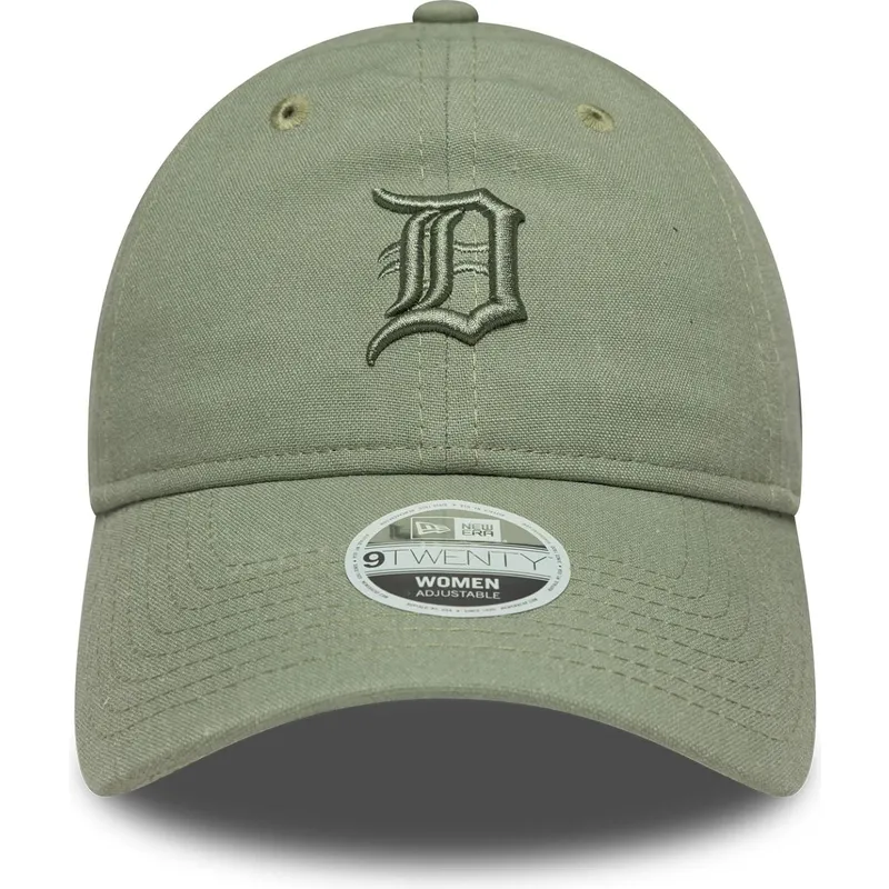 siltovka-zaoblena-zelena-nastavitelny-9twenty-linen-detroit-tigers-mlb-new-era