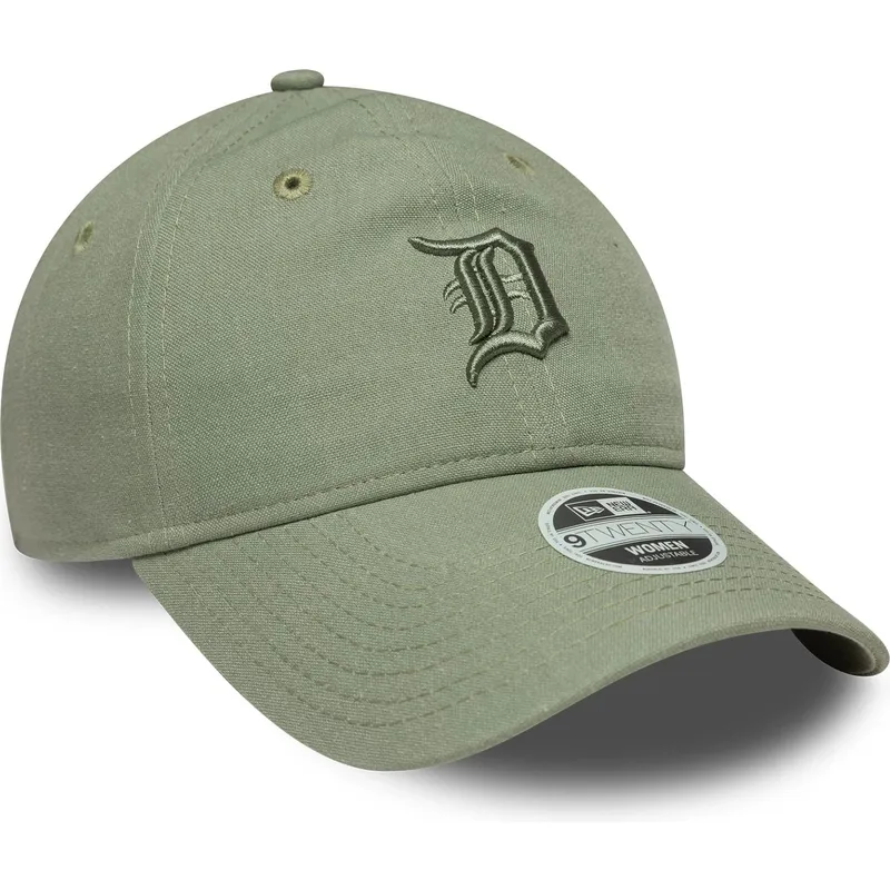 siltovka-zaoblena-zelena-nastavitelny-9twenty-linen-detroit-tigers-mlb-new-era