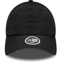 new-era-curved-brim-women-pony-tail-open-back-black-adjustable-cap