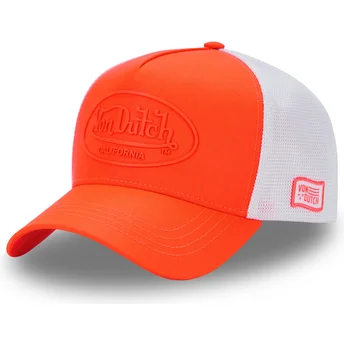 Von Dutch FLUO04 orange-weiße Trucker-Kappe