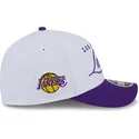 weisse-und-violette-gebogene-snapback-kappe-9forty-m-crown-draft-2025-der-los-angeles-lakers-nba-von-new-era