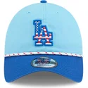 verstellbare-blaue-9twenty-4th-july-kappe-der-los-angeles-dodgers-mlb-von-new-era