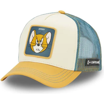 Capslab Jerry TAJ6 JER Looney Tunes Beige and Blue Trucker Hat