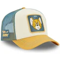 capslab-jerry-taj6-jer-looney-tunes-beige-and-blue-trucker-hat