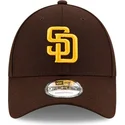braune-verstellbare-curved-cap-9forty-the-league-der-san-diego-padres-mlb-von-new-era