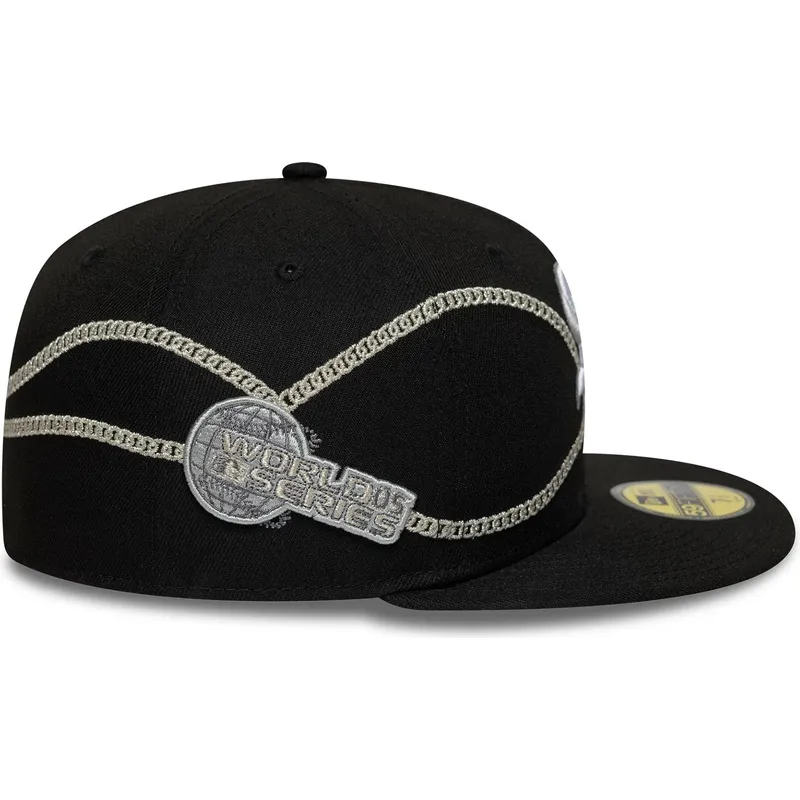 schwarze-enganliegende-59fifty-flatcap-chain-wrap-der-chicago-white-sox-mlb-von-new-era