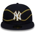 new-era-flat-brim-59fifty-chain-wrap-new-york-yankees-mlb-navy-blue-fitted-cap
