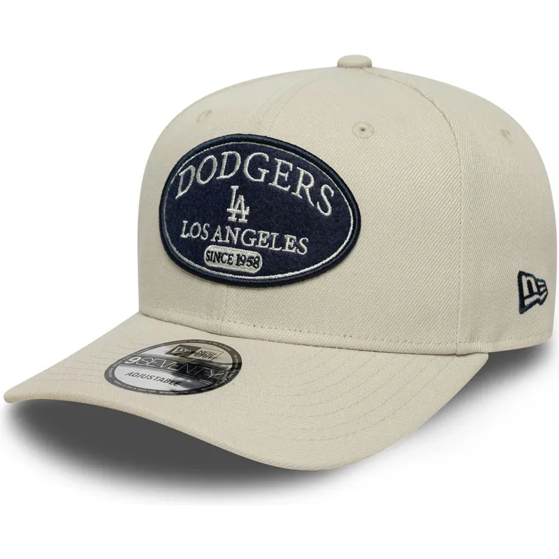 siltovka-zaoblena-bezova-snapback-9seventy-stretch-snap-patch-los-angeles-dodgers-mlb-new-era
