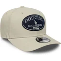 siltovka-zaoblena-bezova-snapback-9seventy-stretch-snap-patch-los-angeles-dodgers-mlb-new-era