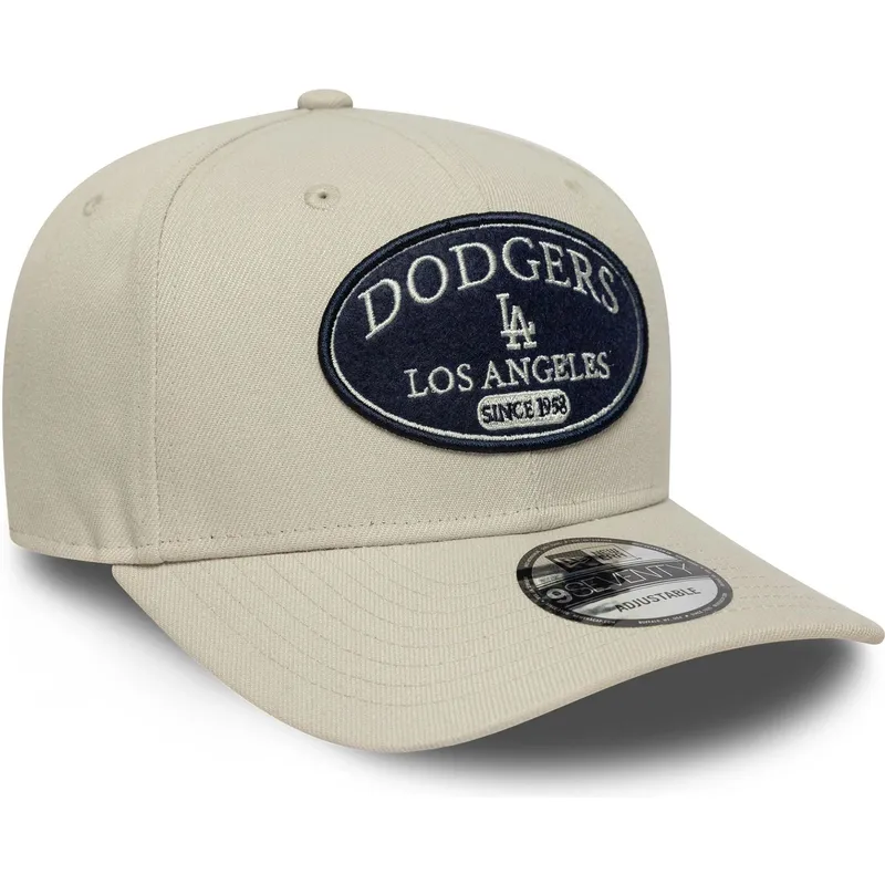 siltovka-zaoblena-bezova-snapback-9seventy-stretch-snap-patch-los-angeles-dodgers-mlb-new-era