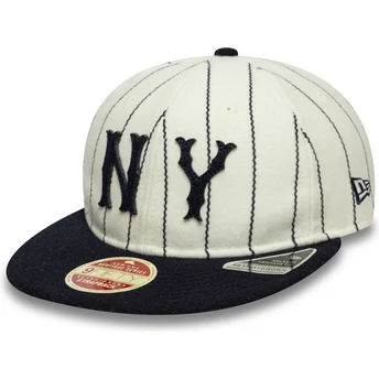 Cap rovná beige adjustable strap 9FIFTY Retro Crown Heritage New York Yankees MLB New Era