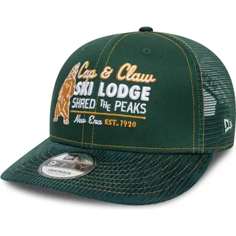 Šiltovky zaoblená zelená snapback 9FIFTY Cord New Era