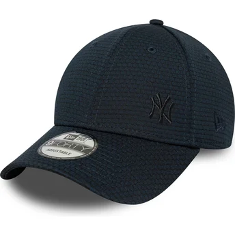 New Era MLB New York Yankees 9FORTY Flawless Mesh Snapback-Kappe mit gebogenem Schirm, marineblauem Logo und marineblauem Snapba