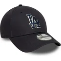 marineblaue-verstellbare-curved-cap-mit-blauem-logo-9forty-team-outline-der-los-angeles-dodgers-mlb-von-new-era