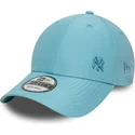 new-era-mlb-new-york-yankees-9forty-tonal-flawless-verstellbare-kappe-mit-hellblauem-gebogenem-schirm-und-blauem-logo