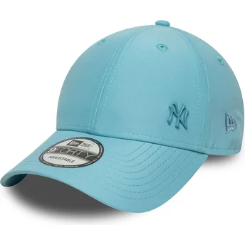 New Era Curved Brim Blue Logo 9FORTY Tonal Flawless New York Yankees MLB Light Blue Adjustable Cap