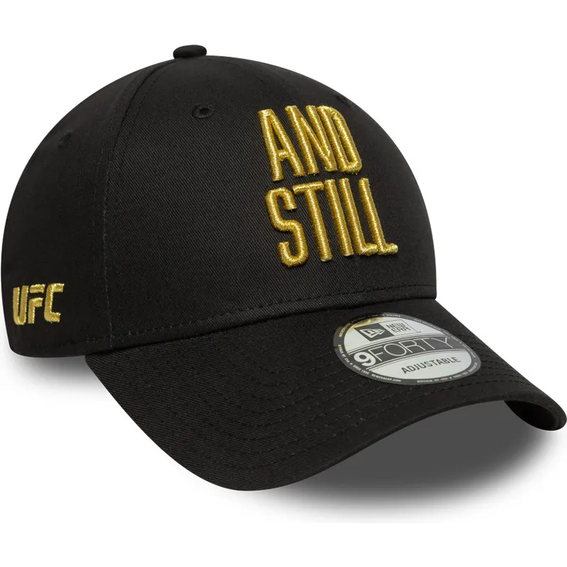 schwarze-verstellbare-curved-cap-9forty-metallic-champ-von-ufc-ultimate-fighting-championship-and-still-von-new-era