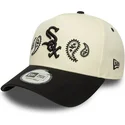 siltovka-zaoblena-bezova-snapback-a-frame-paisley-chicago-white-sox-mlb-new-era