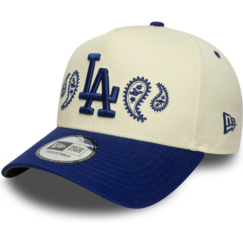 siltovka-zaoblena-bezova-snapback-a-frame-paisley-los-angeles-dodgers-mlb-new-era