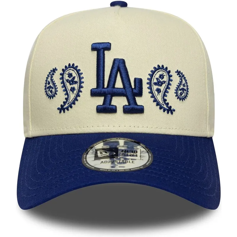 siltovka-zaoblena-bezova-snapback-a-frame-paisley-los-angeles-dodgers-mlb-new-era