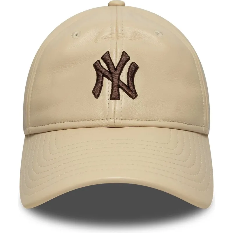 cap-zaoblena-beige-adjustable-strap-marron-9twenty-leather-new-york-yankees-mlb-new-era