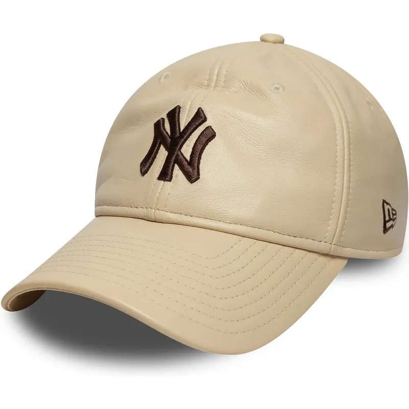 cap-zaoblena-beige-adjustable-strap-marron-9twenty-leather-new-york-yankees-mlb-new-era