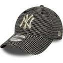 siltovka-zaoblena-cierna-nastavitelny-9twenty-houndstooth-new-york-yankees-mlb-new-era