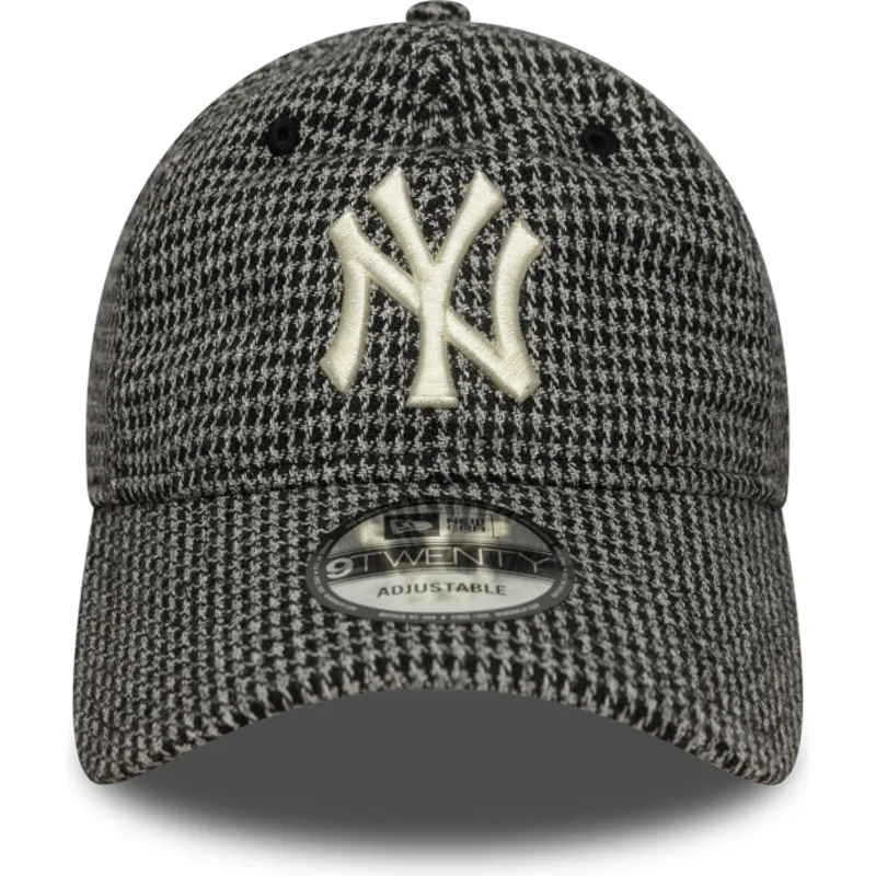siltovka-zaoblena-cierna-nastavitelny-9twenty-houndstooth-new-york-yankees-mlb-new-era