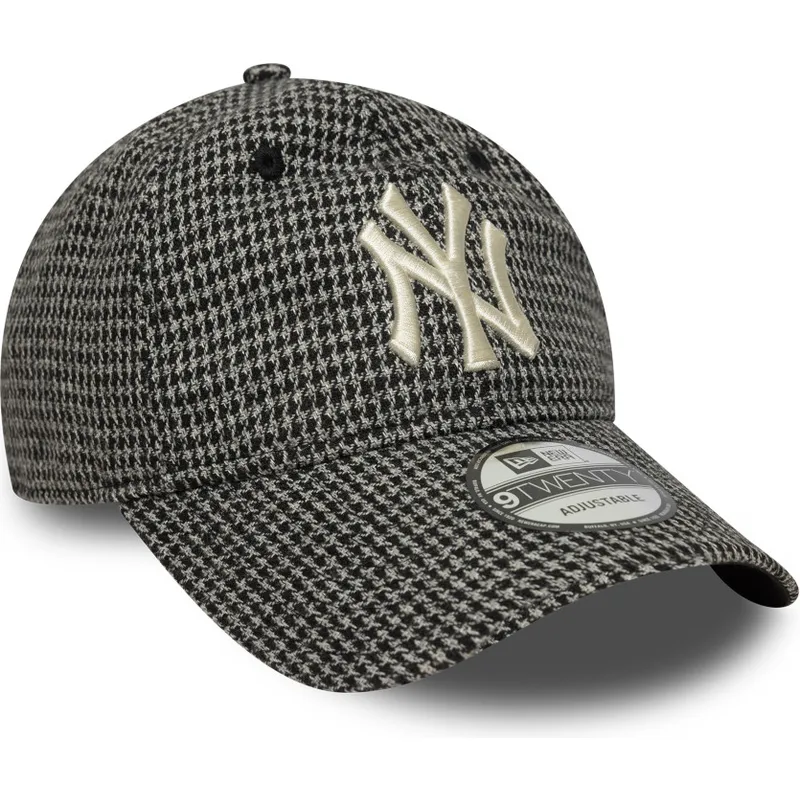 siltovka-zaoblena-cierna-nastavitelny-9twenty-houndstooth-new-york-yankees-mlb-new-era