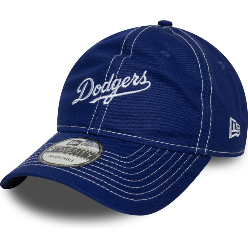 cap-zaoblena-blue-adjustable-strap-9twenty-contrast-stitch-los-angeles-dodgers-mlb-new-era