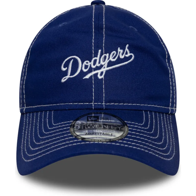 cap-zaoblena-blue-adjustable-strap-9twenty-contrast-stitch-los-angeles-dodgers-mlb-new-era