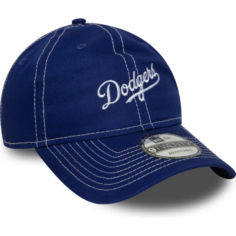 cap-zaoblena-blue-adjustable-strap-9twenty-contrast-stitch-los-angeles-dodgers-mlb-new-era
