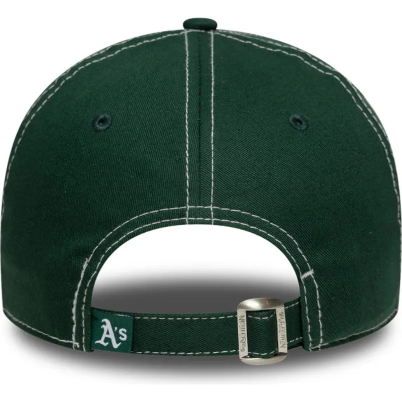 siltovky-zaoblena-zelena-nastavitelny-pasik-9twenty-contrast-stitch-oakland-athletics-mlb-new-era