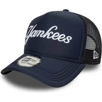 Καπέλο trucker μπλε ναυτικό A Frame Script των New York Yankees MLB από τη New Era