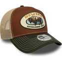 cap-zaoblena-multicolor-snapback-marron-a-frame-animal-patch-bufalo-new-era