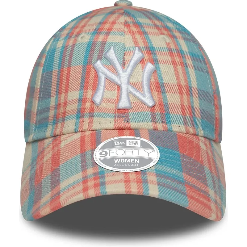 siltovka-zaoblena-ruzova-nastavitelny-9forty-check-new-york-yankees-mlb-new-era