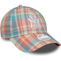 siltovka-zaoblena-ruzova-nastavitelny-9forty-check-new-york-yankees-mlb-new-era
