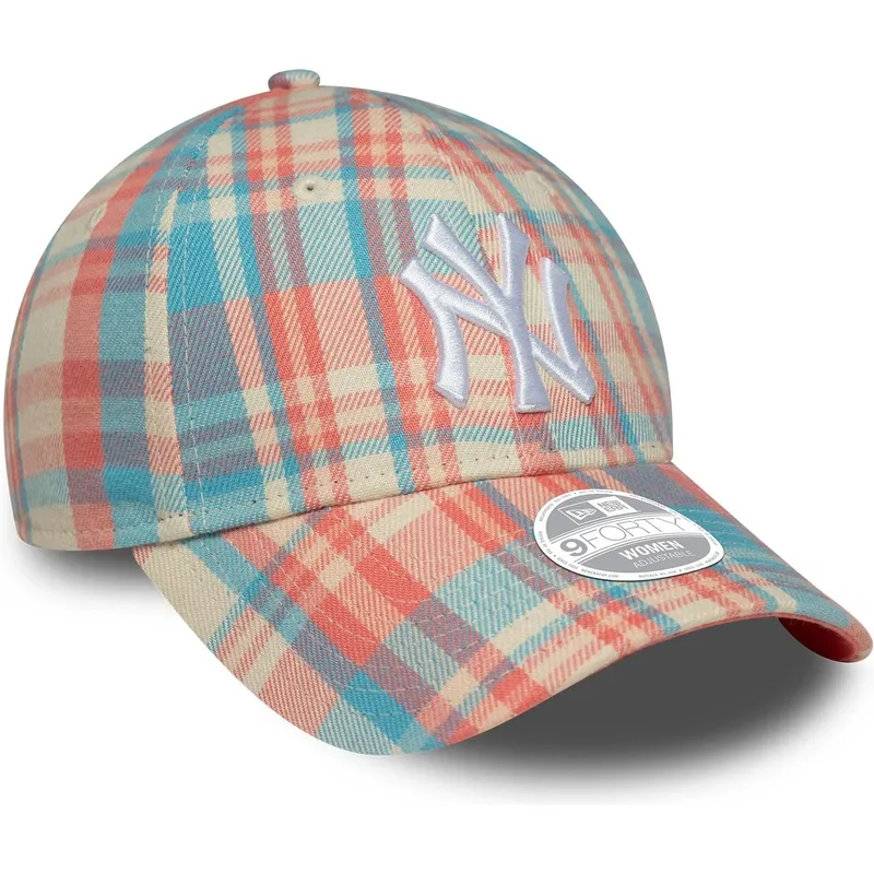 siltovka-zaoblena-ruzova-nastavitelny-9forty-check-new-york-yankees-mlb-new-era