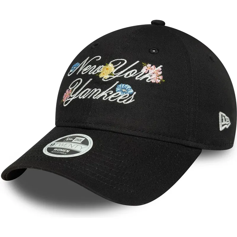 cap-zaoblena-black-adjustable-strap-9forty-floral-script-new-york-yankees-mlb-new-era