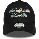 cap-zaoblena-black-adjustable-strap-9forty-floral-script-new-york-yankees-mlb-new-era