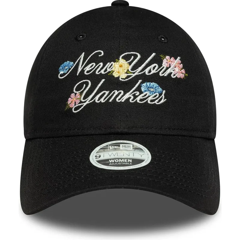 siltovky-zaoblena-cierna-nastavitelny-pasik-9forty-floral-script-new-york-yankees-mlb-new-era
